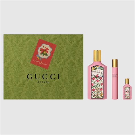 gucci flora cadeauset|Gucci gorgeous gardenia gift set.